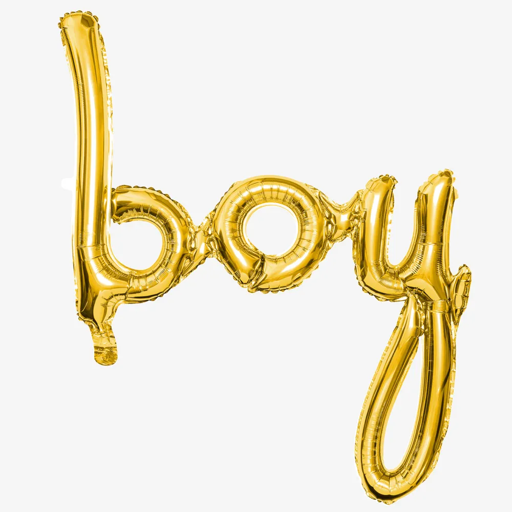 Cheap Party Deco Baby Shower - Letter Balloon - Gold Boy