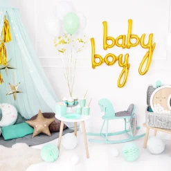 Cheap Party Deco Baby Shower - Letter Balloon - Gold Boy