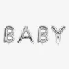 Hot Party Deco Baby Shower - Letter Balloon - Silver Baby