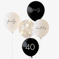 Best Sale Ginger Ray Balloon: 5 Birthday Balloons 40 Years Nude