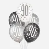New Unique Party Balloon: 6 Black 90Th Anniversary Balloons