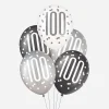 Store Unique Party Balloon: 6 Black 100Th Anniversary Balloons