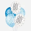Best Unique Party Balloon: 6 Blue 80Th Anniversary Balloons