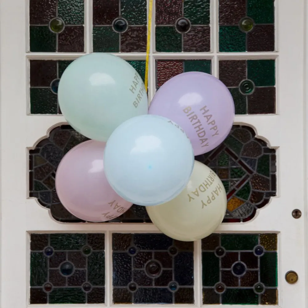 Best Sale TalkingTables Balloon: 5 Happy Birthday Pastel Balloons