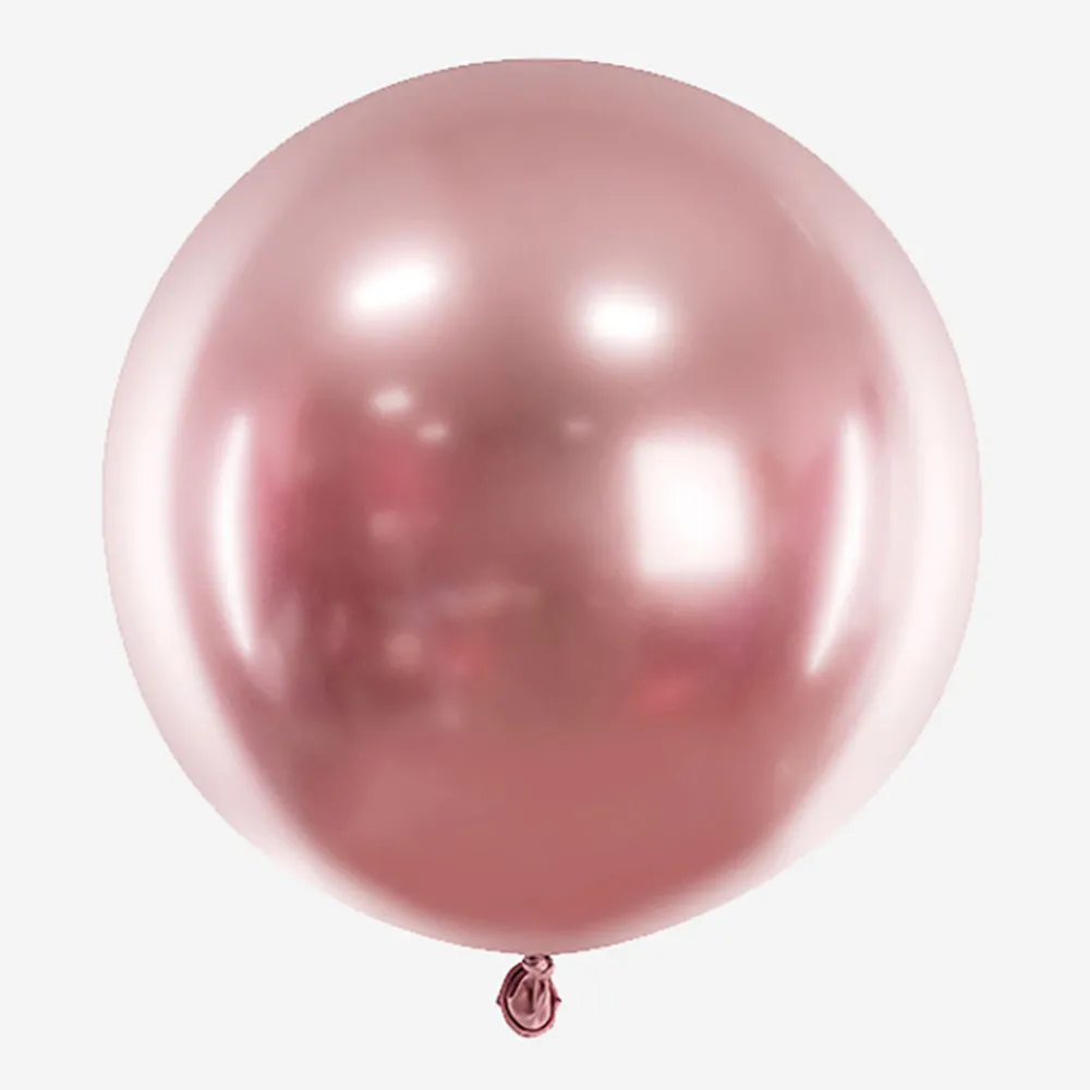Best Sale Party Deco Balloon: 1 Pink Chrome Round Balloon (60Cm)