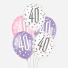 Sale Unique Party Balloon: 6 Pink 40Th Birthday Balloons