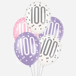 Online Unique Party Balloon: 6 Pink 100Th Birthday Balloons
