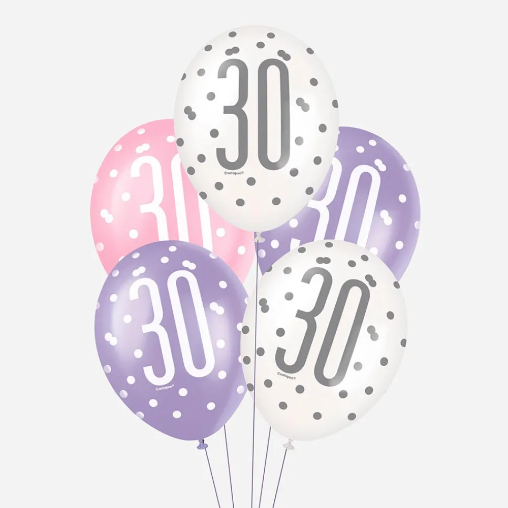 Cheap Unique Party Balloon: 6 Pink 30Th Birthday Balloons