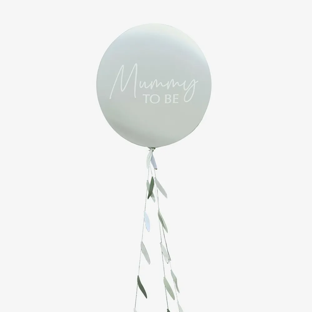 Best Sale Ginger Ray Balloon: Mummy To Be Sage Balloon With Ribbon