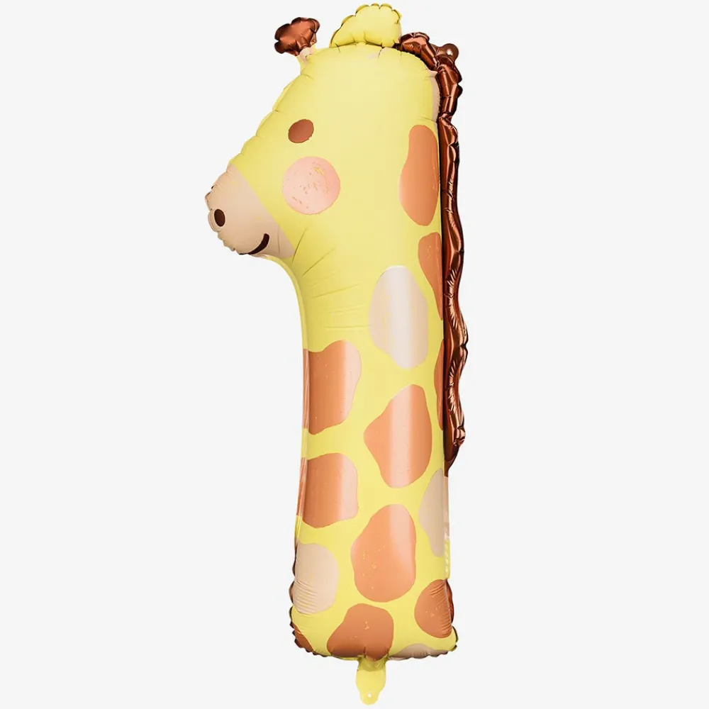Fashion Party Deco Balloon Number 1 Giraffe