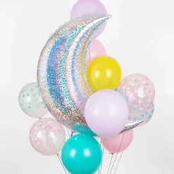 Outlet My Little Day Balloons: 5 Aqua Confetti Printed Balloons