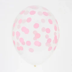 Discount My Little Day Balloons: 5 Balloons Printed With Pink Confetti