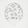 Fashion My Little Day Balloons: 5 Balloons Printed With Silver Confetti