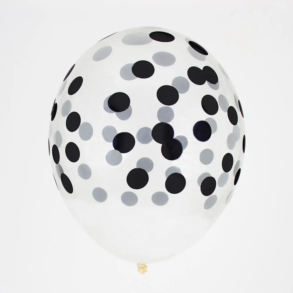 Best My Little Day Balloons: 5 Black Confetti Printed Balloons