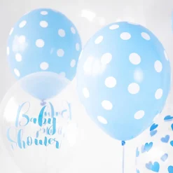 Outlet Party Deco Balloons: 6 Blue Balloons With White Dots