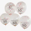 Cheap Ginger Ray Balloons: 5 Confetti Balloons 50 Years