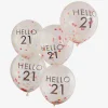 New Ginger Ray Balloons: 5 Confetti Balloons 21 Years