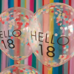 Hot Ginger Ray Balloons: 5 Confetti Balloons 18 Years