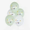Cheap My Little Day Balloons: 5 Mint Baby Shower Balloons