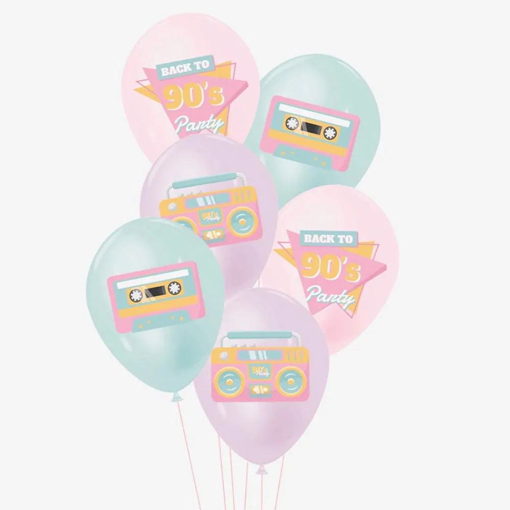 Online Party Pro Balloons: 6 Pastel 90'S Balloons
