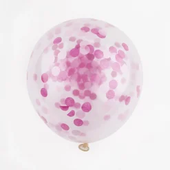 Online Ginger Ray Balloons: 5 Pink Confetti Balloons