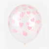 Online Party Deco Balloons: 6 Pink Heart Balloons