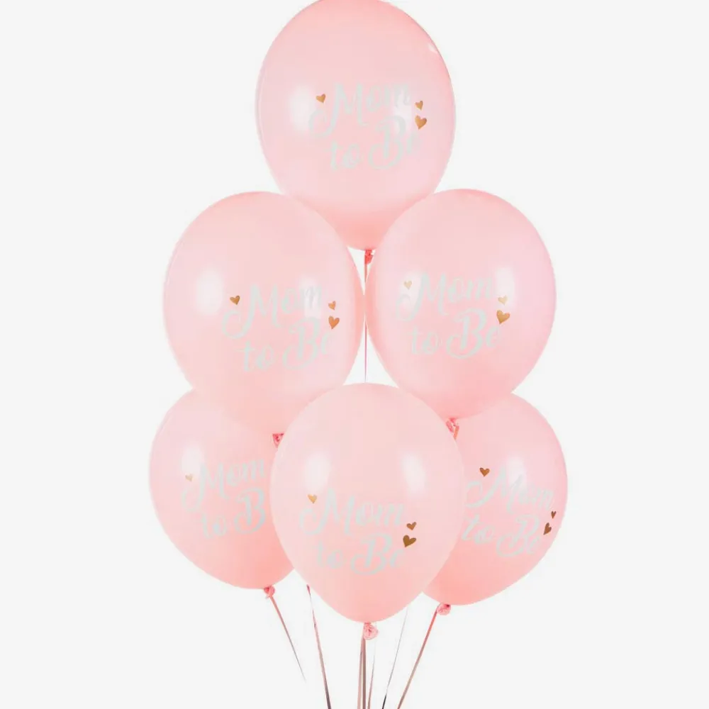 Online Party Deco Balloons: 6 Pink Mom To Be Balloons