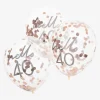 Flash Sale Ginger Ray Balloons: 5 Rose Gold 40St Birthday Confetti Balloons