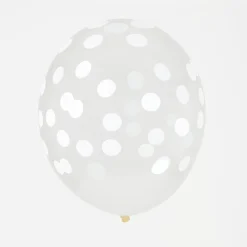 Clearance My Little Day Balloons: 5 White Confetti Printed Balloons