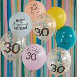 Best Ginger Ray Balloons: Multicolored 30Th Anniversary Balloons