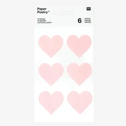 Sale Rico Design Big Pink Hearts Felt Stickers