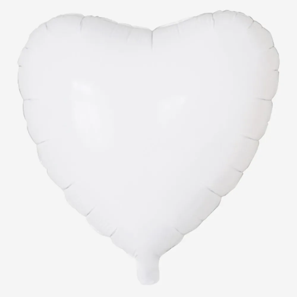 Cheap Party Deco Big White Heart Helium Balloon