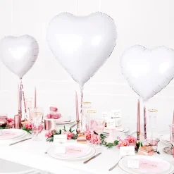 Cheap Party Deco Big White Heart Helium Balloon
