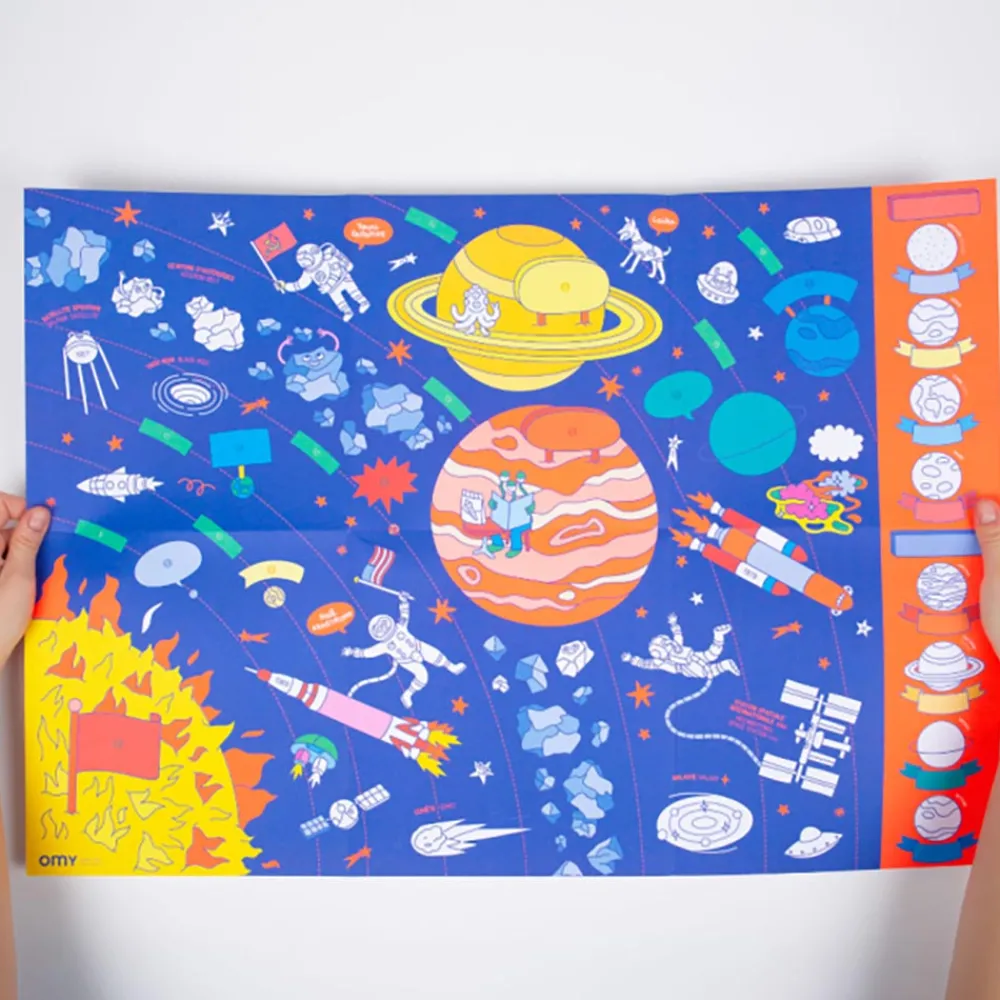 Clearance Omy Bilingual Solar System Poster