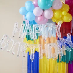 Best Sale Ginger Ray Birthday Balloons - Transparent Happy Birthday And Confetti