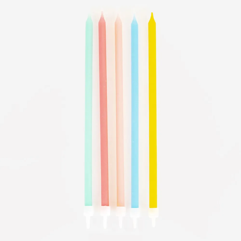 Outlet Arty Fêtes Factory Birthday Candle: 10 Pastel Candles