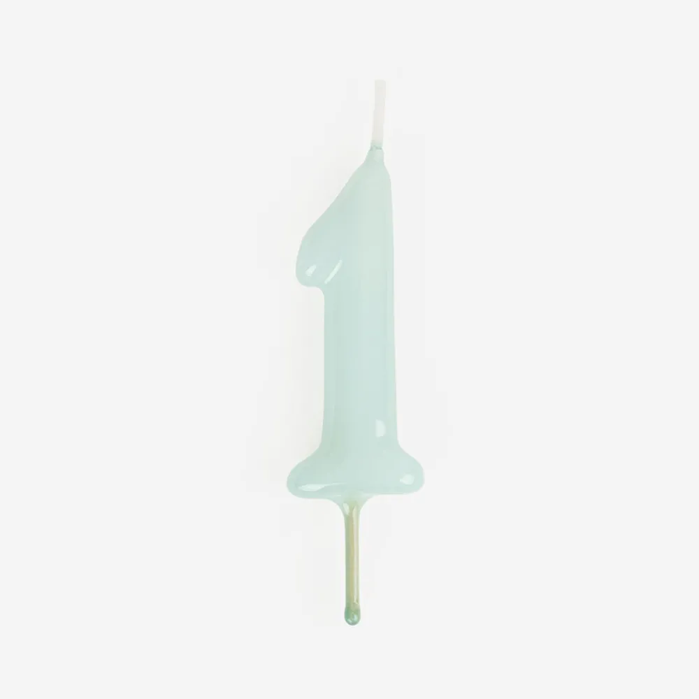 Discount My Little Day Birthday Candle: Blue Number Candle
