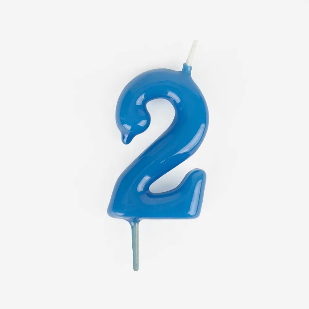 Discount My Little Day Birthday Candle: Blue Number Candle