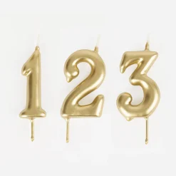 Cheap My Little Day Birthday Candle: Golden Number Candle