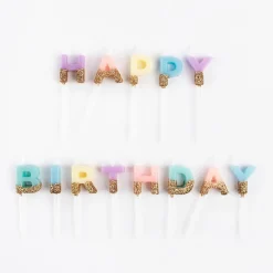 Online TalkingTables Birthday Candle Happy Birthday Pastel And Glitter