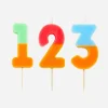 Clearance TalkingTables Birthday Candle: Orange And Multi-Colored Number