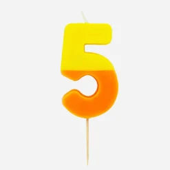 Clearance TalkingTables Birthday Candle: Orange And Multi-Colored Number