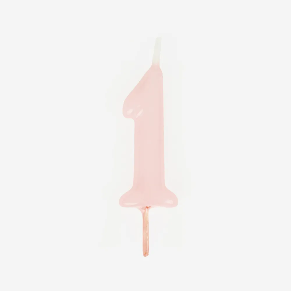 Hot My Little Day Birthday Candle: Pink Number Candle