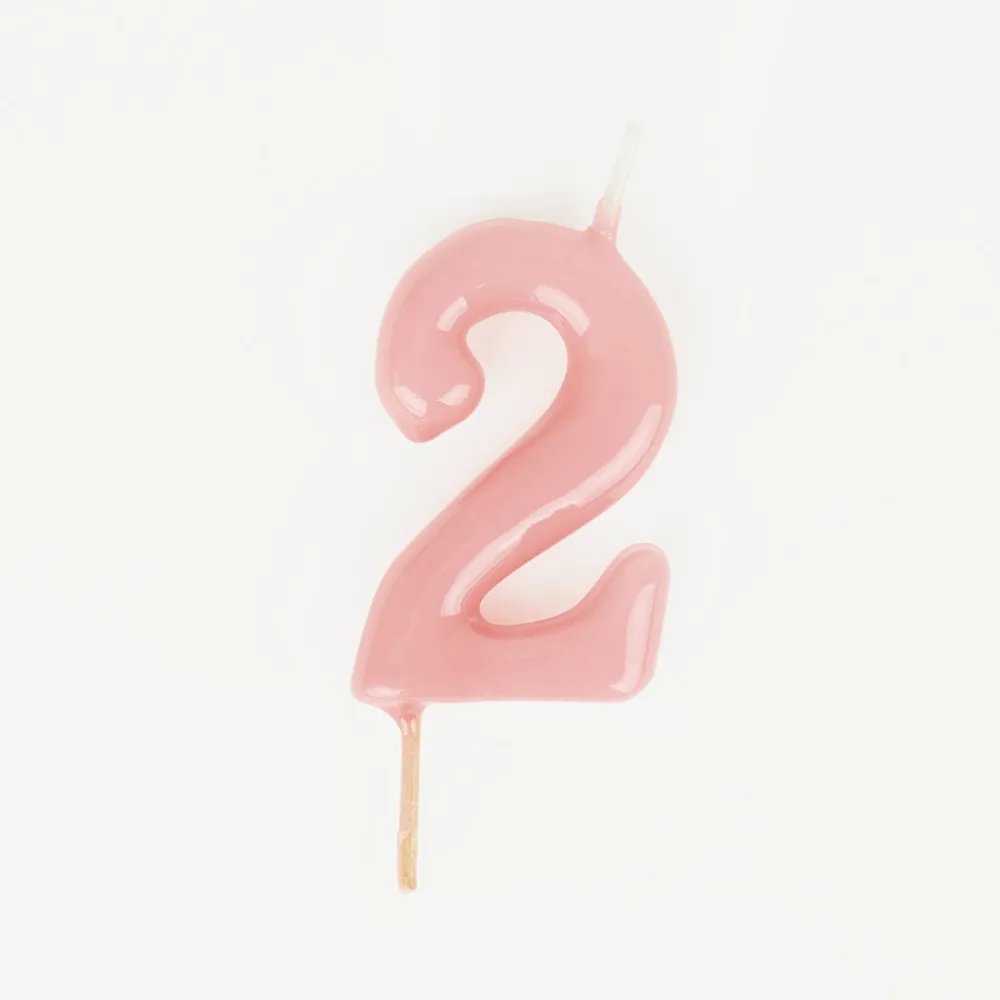 Hot My Little Day Birthday Candle: Pink Number Candle