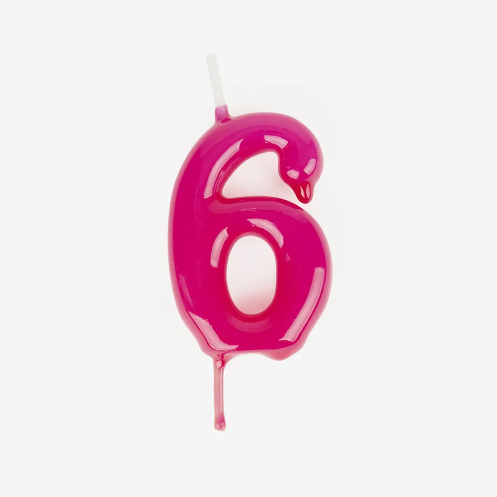 Hot My Little Day Birthday Candle: Pink Number Candle