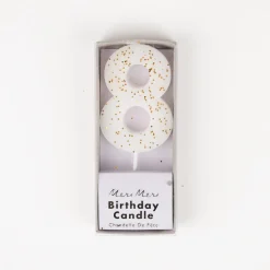 Cheap Meri Meri Birthday Candle: White Number 8 Candle