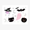 New Party Deco Black And Pink Halloween Tattoos