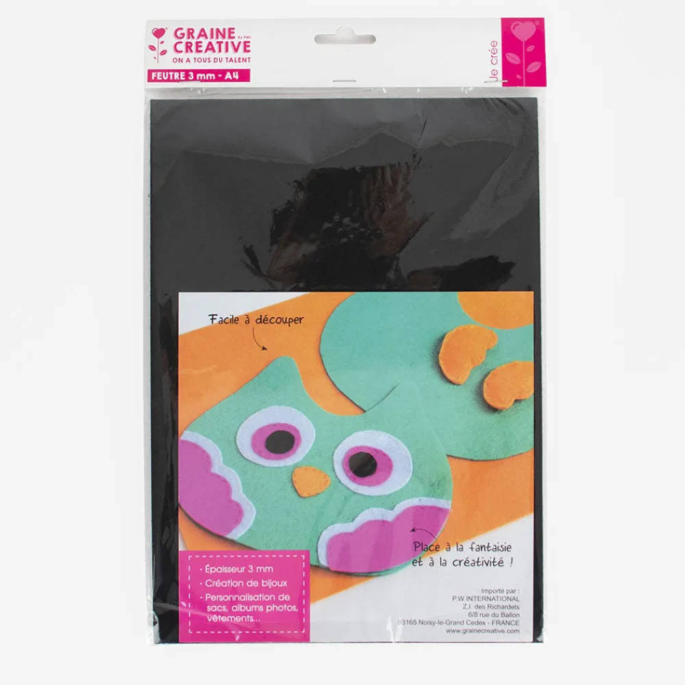 Shop Graine Créative Black Felt Sheet (Non-Adhesive)