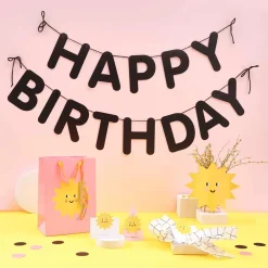 Clearance Rico Design Black Happy Birthday Garland