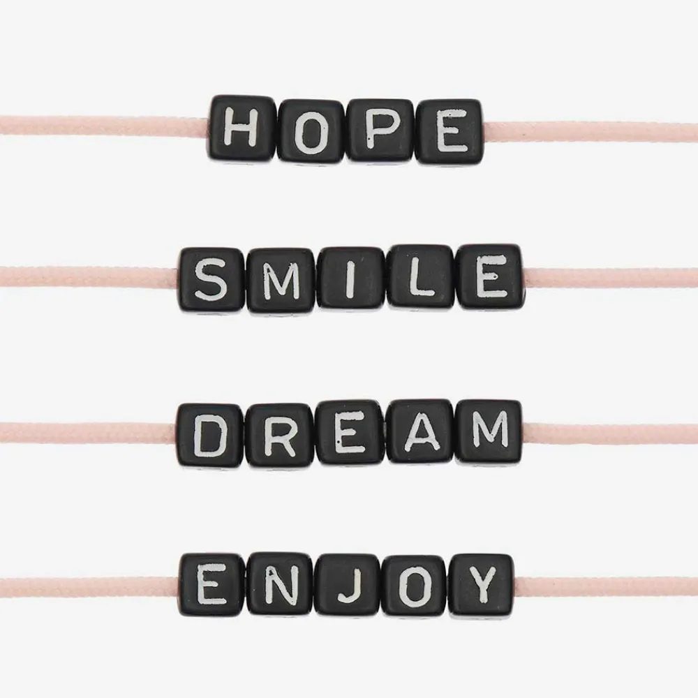 Cheap Rico Design Black Square Beads